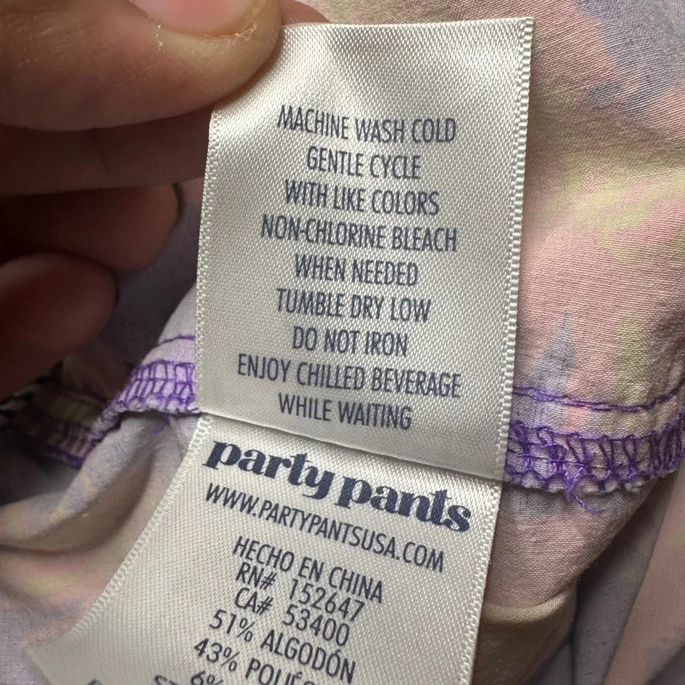 Party Pants Swim Trunks Mens Medium Purple Pink‎ Pineapple Print PR201184